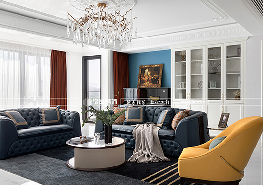 义乌云璟府-230平米大户型装修-法式风格装修案例效果图