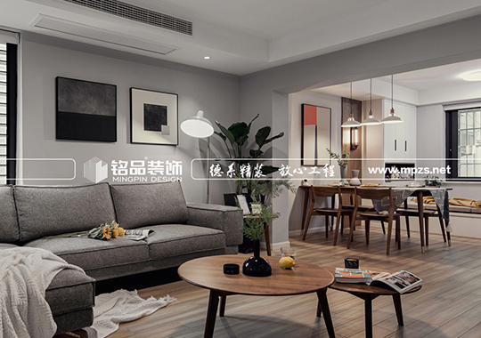 义乌姚侃-87㎡二手房装修-北欧风格装修案例效果图