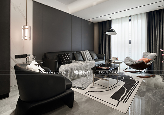 义乌121方现代风格-三室两厅跃层装修案例