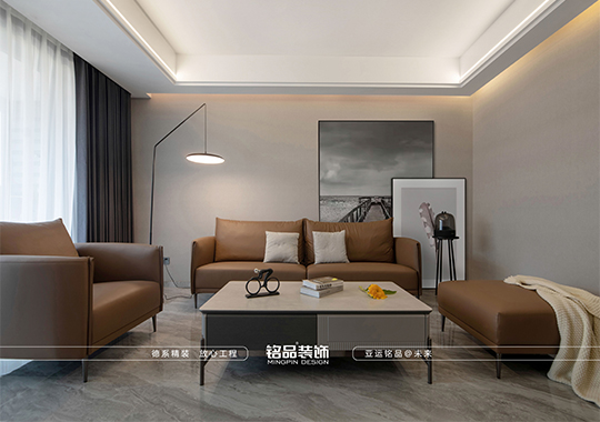 义乌文华府152m²大平层装修-三室两厅-简约风格案例