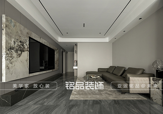 义乌两居室-110方意式轻奢风格-半包装修案例