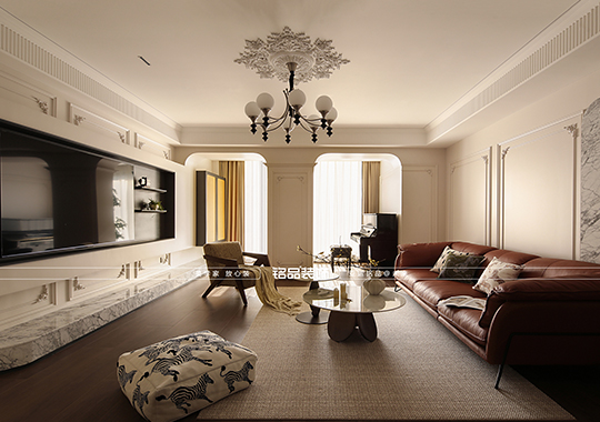义乌装修法式风格 200方跃层装修案例